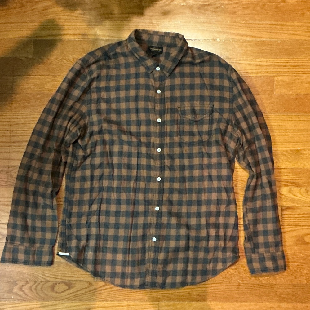 Men's Brown CPO Provision Plaid Shirt